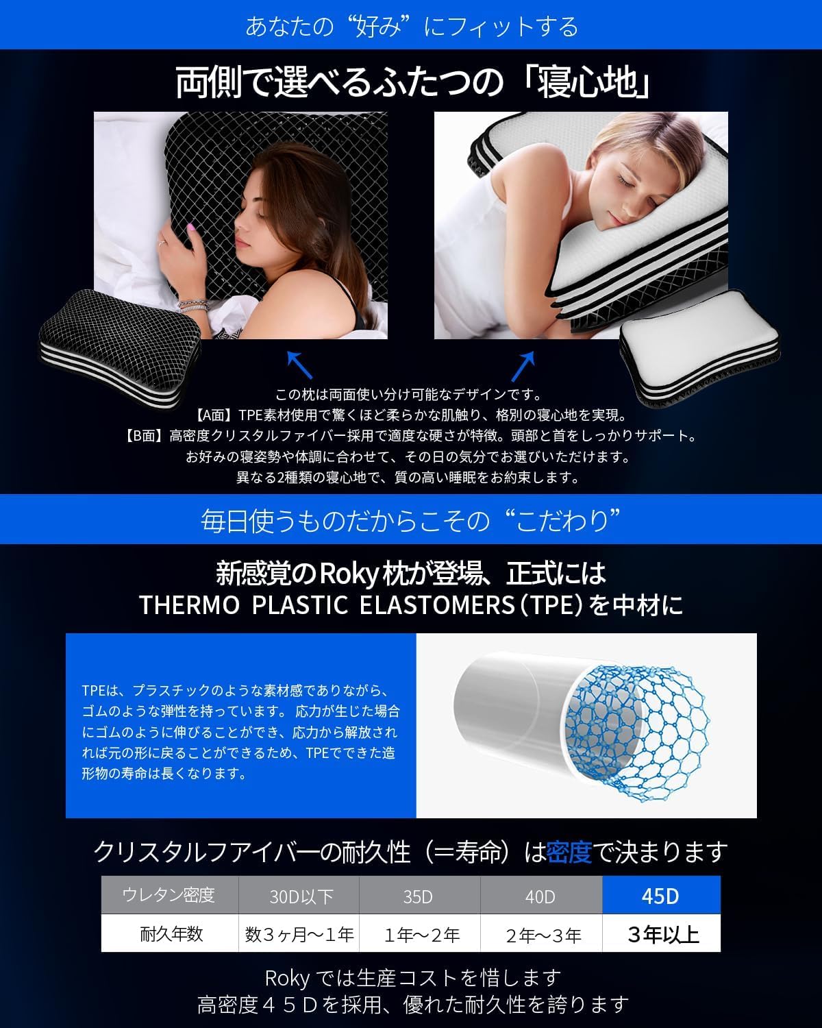 Amazon｜まくら 第二代 枕 TPE ジェル枕 【高さ極限の挑戦、全ての人に